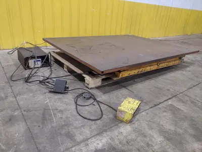 2,000 LBS X 96" X 72" ECONOLIFT MODEL #DT-SL38-20 HYDRAULIC SCISSOR LIFT TABLE: YOBRO #24990