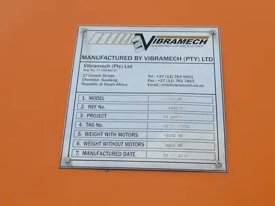 Used VIBRAMECH M2-67-27 Mining Equipment British Columbia CA | Lenmark #274547