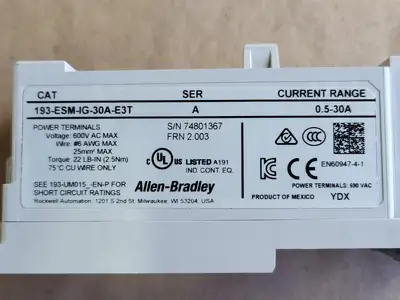 NEW ALLEN-BRADLEY 193-ESM-IG-30A-E3T