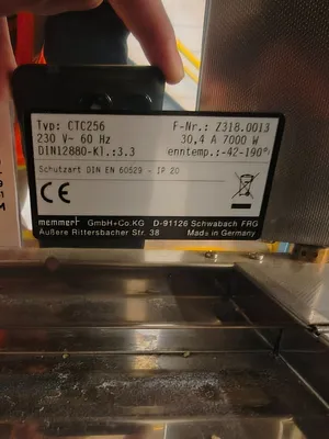 Used MEMMERT CTC256 Environmental Chambers South Carolina US | ESS Industrial Equipment Sales #1557884