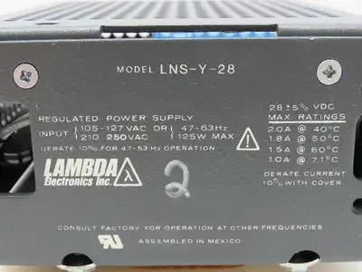 Lambda Electronics LNS-Y-28 Regulated Power Supply 28 ± 5% VDC @  2.0A