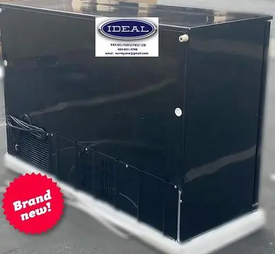 3 glass door back bar refrigerator - swing door