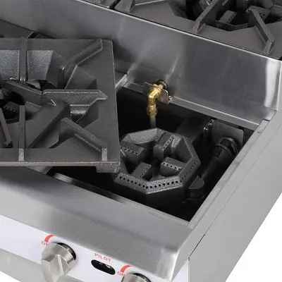 STEP UP 6 BURNER COUNTERTOP HOT PLATE - 180,000 BTU