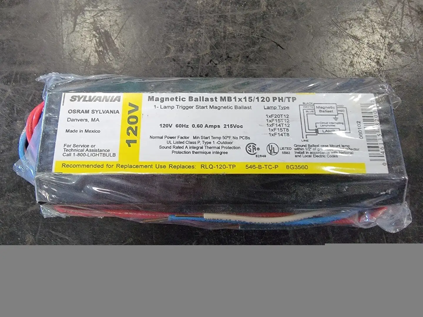 NEW SYLVANIA 1X15/120 PH/TP
