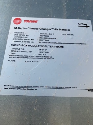 USED trane MCCB021UA0A0UA
