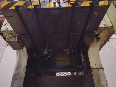 220 TON AIDA MODEL #NC1-200(2) GAP FRAME PRESS, WITH 9.84" STROKE: STOCK #22203