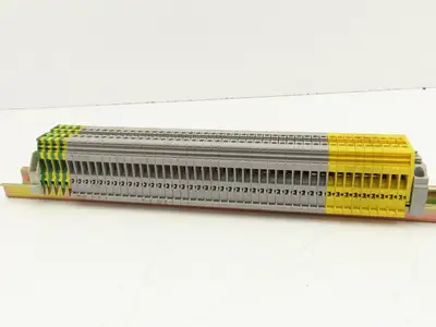 Entrelec Terminal Block Connector DIN Rail 24-10AWG 4mm² 600V 25A Lot of 150