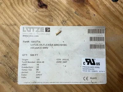 Used LUTZE 108377A Cable & Wire Ohio US | HGR 24 #1286807