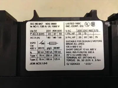 USED SIEMENS 3RT1 045-3AK60