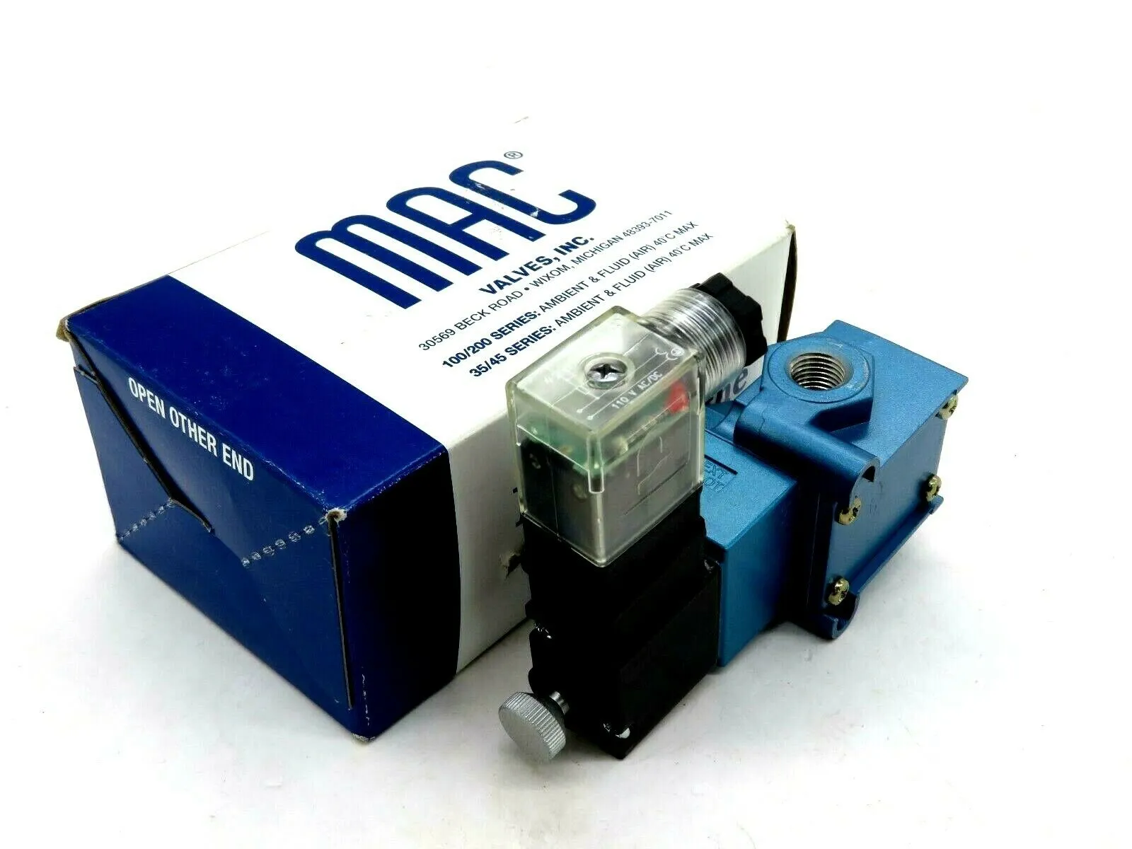 NEW MAC VALVES 55B-11-PI-113JD SOLENOID VALVE 55B11PI113JD
