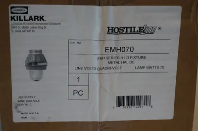 NEW KILLARK EMH070 EMH SERIES H I D FIXTURE 70 WATT