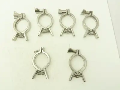 SCC 13MHHMQ-250 Sanitary Squeeze Clamp 2.5" Pipe For 3.2" Flange Lot of 6