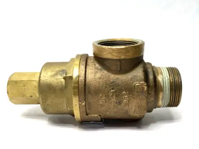 USED KUNKLE BRONZE SAFETY RELIEF VALVE 1.5" MNPT INLET X 1.5" FNPT OUTLET