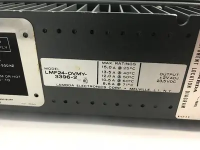 USED LAMBDA ELECTRONICS CORP. / VEECO REGULATED POWER SUPPLY 23.5V P/S MODULE