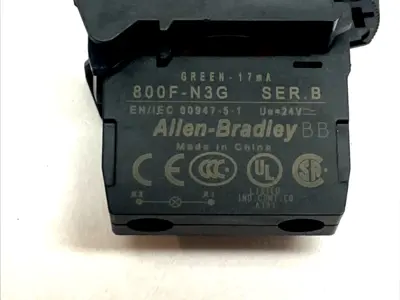 USED ALLEN-BRADLEY RED 22MM PILOT LIGHT OPERATOR IP66 W/ 800F-N3G
