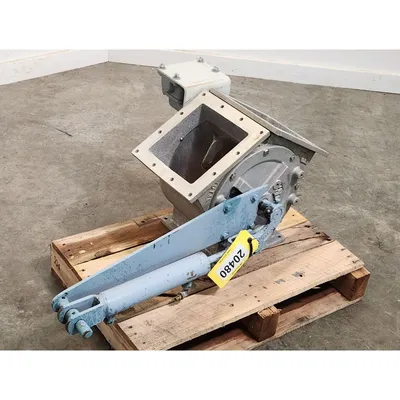Used Semco 8" Square Aluminum 2-Way Pneumatic Diverter Valve