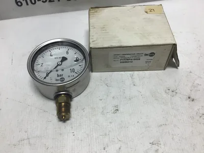 Tecsis 10.0 Bar Tube Pressure Gauge NG/DIA 100mm