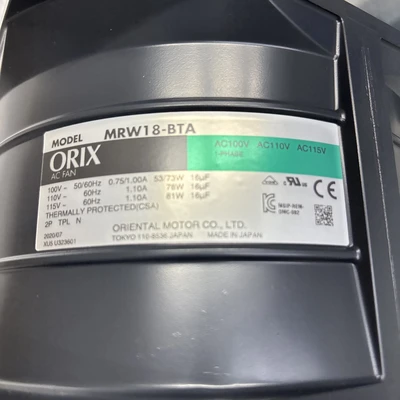 NEW ORIX AC FAN ORIENTAL MOTOR MRW18-BTA NEW MRW18