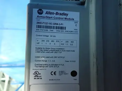 USED ALLENBRADLEY 280DF12Z10CGRW3P1
