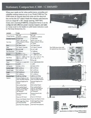 USED HARMONY THREE (3) C300-STD STATIONARY