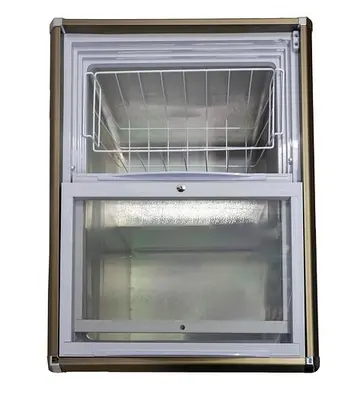 29″ Ice Cream Display Chest Freezer with Flat Glass Top, 5.3 cu.ft. Capacity – 110 V - SEE VIDEO