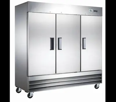 Elite Stainless Steel Three Door Reach-In Freezer