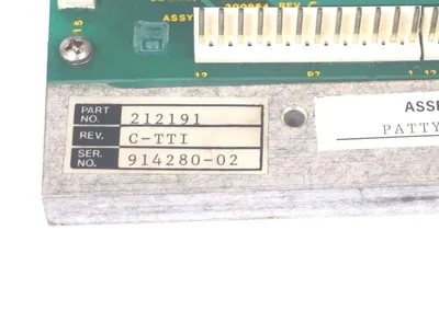 USED PC BOARD 212191 REV. C-TTI