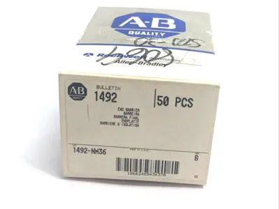 1492-NM36 | Allen Bradley  Ser. B Terminal Block End Barrier, White, BOX OF 50 - New – Open box