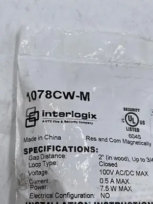 Used INTERLOGIX INTERLOGIX 1078CW-M Misc Electrical & Power Parts | ND Industrial Surplus #1212726