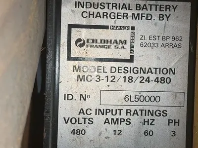 Used 2024 OLDHAM MC 312/18/24480 Battery Chargers Ohio US | HGR 24 #1549942
