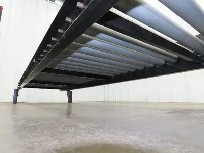 EMI 28"x 10' Gravity Roller Conveyor 1.9" Roller 25"BF 3" Centers 12"H