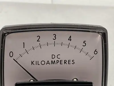 General Electric,0-6,DC Kiloamperes Gauge Filter