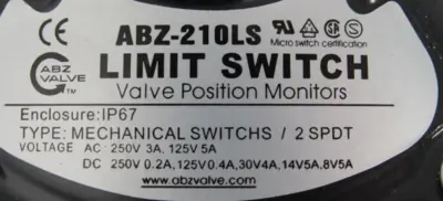 NEW ABZ EMMPV96 CONTROL VALVE 3" DA75 ABZ-210LS