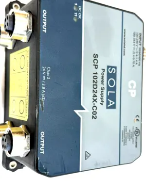 USED SOLA SCP102D24X-C02 POWER SUPPLY 50/60/400HZ SCP102D24XC02
