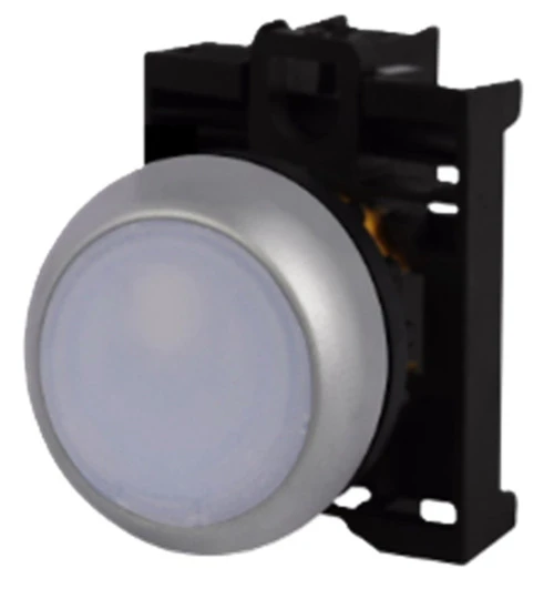 Eaton M22-DRL-W-K11-W-P Modular Pushbutton, Illuminated, White, 1NO-1NC [New]