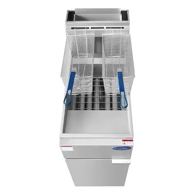 New | in-Stock Atosa New Atosa ATFS-35ES HD 35 LB Gas Deep Fryer - Stainless Steel 60,000 BTU Cookers / Coolers / Fryers Illinois US | Falcon Restaurant Supply #1375304