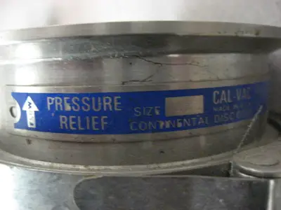 Continental Disc Corporation Rupture Disc Assemblies, qty. 3