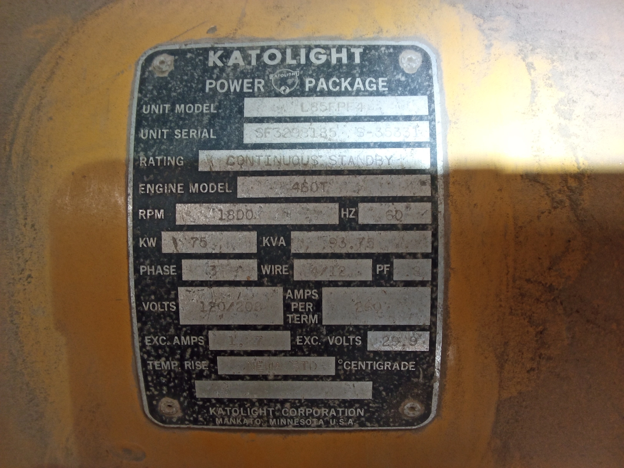 Used KATOLIGHT _UNKNOWN_ Synchronous Alternators Texas US | Apollo Electric #1514414