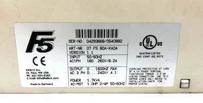 USED KEBCO 07. F5.B0A-KA0A