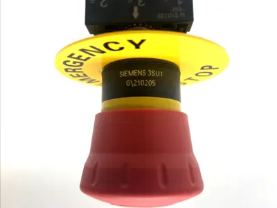 USED SIEMENS EMERGENCY STOP RED MUSHROOM BUTTON