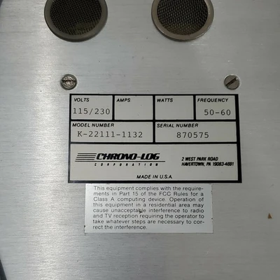 USED Chrono-Log K-22111-1132