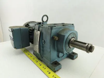 Sew Eurodrive R37DT71C4TFIS 1/3HP Motor 230/460V 3Ph W/44.81:1 Inline Gearbox