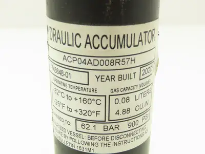 Parker ACP04AD008R57H Forklift Hydraulic Accumulator 900 PSI Off Hyster E100XN