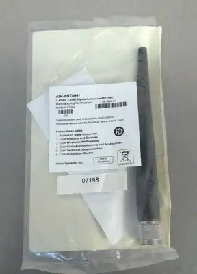 Cisco - AIR-ANT4941 - 2.4GHz, 2.2dBi Dipole Antenna w/RP-TNC - 74-1864-01 3D