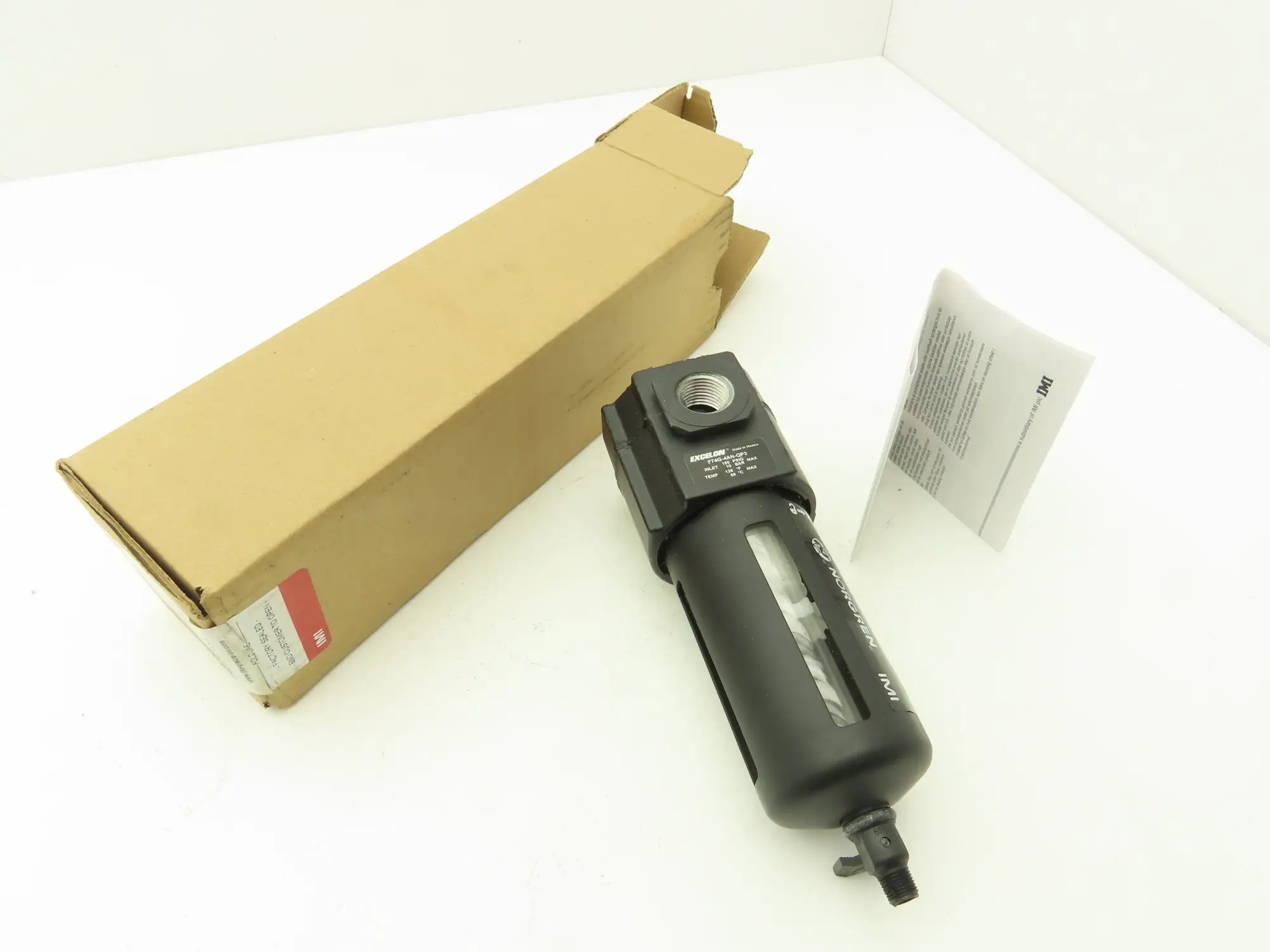 Norgren F74G-4AN-QP3 Excelon Pneumatic Air Line Filter 1/2"NPT 250PSI 40 Micron
