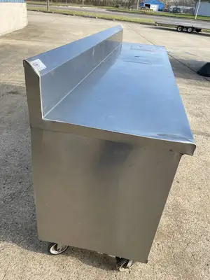 Used Winholt 96" X 24" Stainless Steel Cabinet with Casters - SS342 Food Prep Tables Illinois US | Falcon Restaurant Supply #1374896