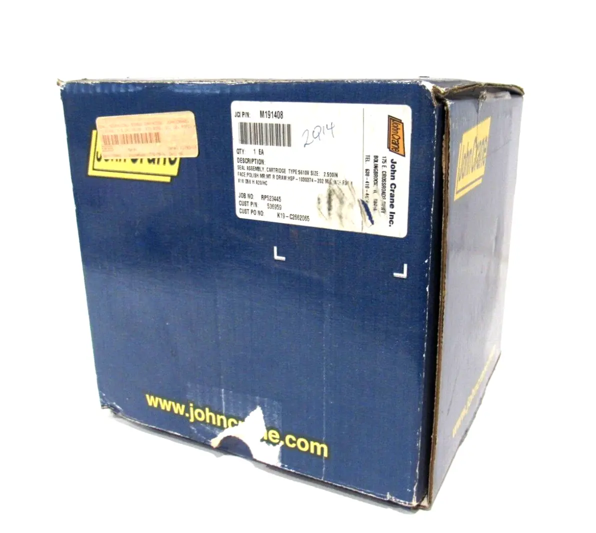 NEW JOHN CRANE M191408 SEAL ASSEMBLY, CARTRIDGE 2.500" 536959