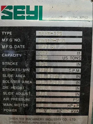1995 SUTHERLAND Mark-121 OBI Punch Press | Kempler Machinery (3)