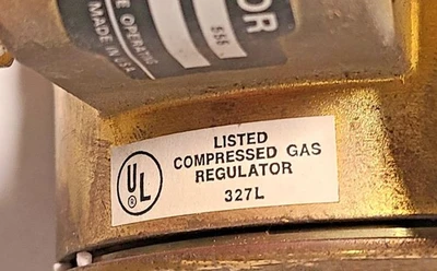 UL Airco 327L COMPRESSED Gas Regulator Nitrogen Brass PRESSURE 806 8427 555