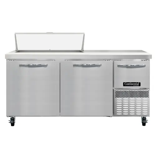 Continental RA68N10 68" Sandwich/salad Prep Table W/ Refrigerated Base, 115v